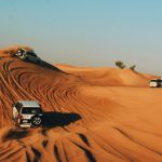 2 cars on desert