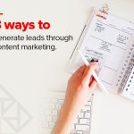 This picture is showing effective ways to generate leads through content marketing