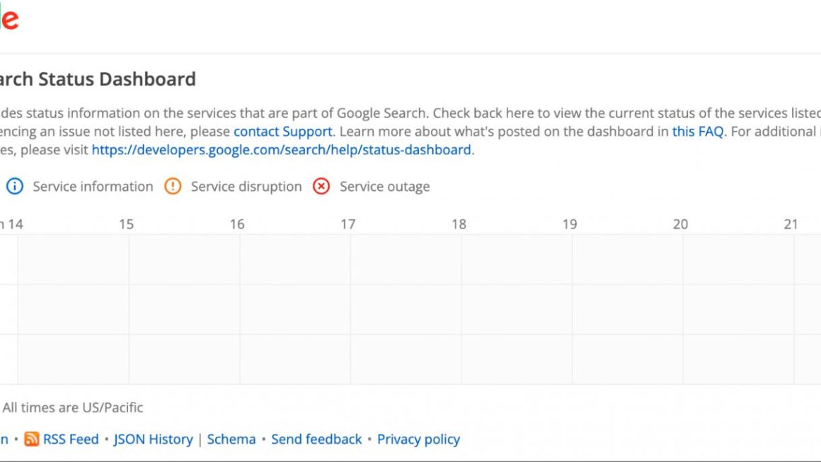 google search dashboard